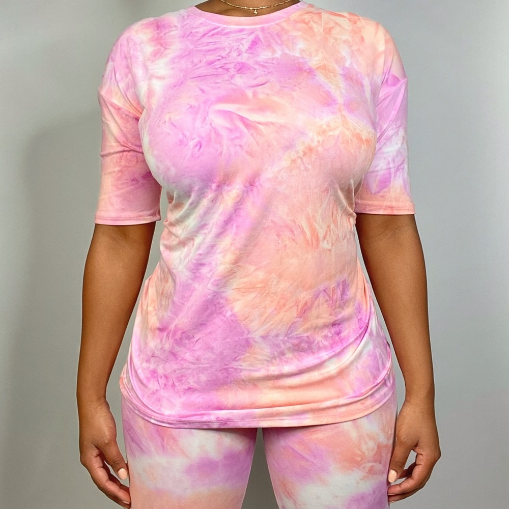 Tie Dye Biker Shorts Set